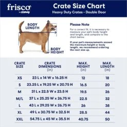 Frisco Heavy Duty Fold & Carry Double Door Collapsible Wire Dog Crate -Dog Supplies Store 109789 PT2. AC SS1800 V1672870100