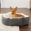 Frisco Sherpa Hexagon Bolster Cat & Dog Bed -Dog Supplies Store 144813 MAIN. AC SS1800 V1566936169