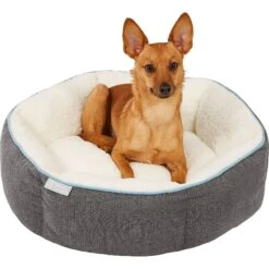 Frisco Sherpa Hexagon Bolster Cat & Dog Bed -Dog Supplies Store 144813 PT4. AC SS1800 V1578442740