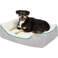 Frisco Sherpa Rectangular Bolster Cat & Dog Bed -Dog Supplies Store 144851 PT4. AC SS1800 V1578442937