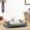 Frisco Rectangular Bolster Dog Bed W/Removable Cover, Dark Gray -Dog Supplies Store 144865 MAIN. AC SS1800 V1566404860