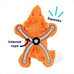 Frisco Fox Plush With Inside Rope Squeaky Dog Toy -Dog Supplies Store 147065 PT2. AC SS1800 V1692019954