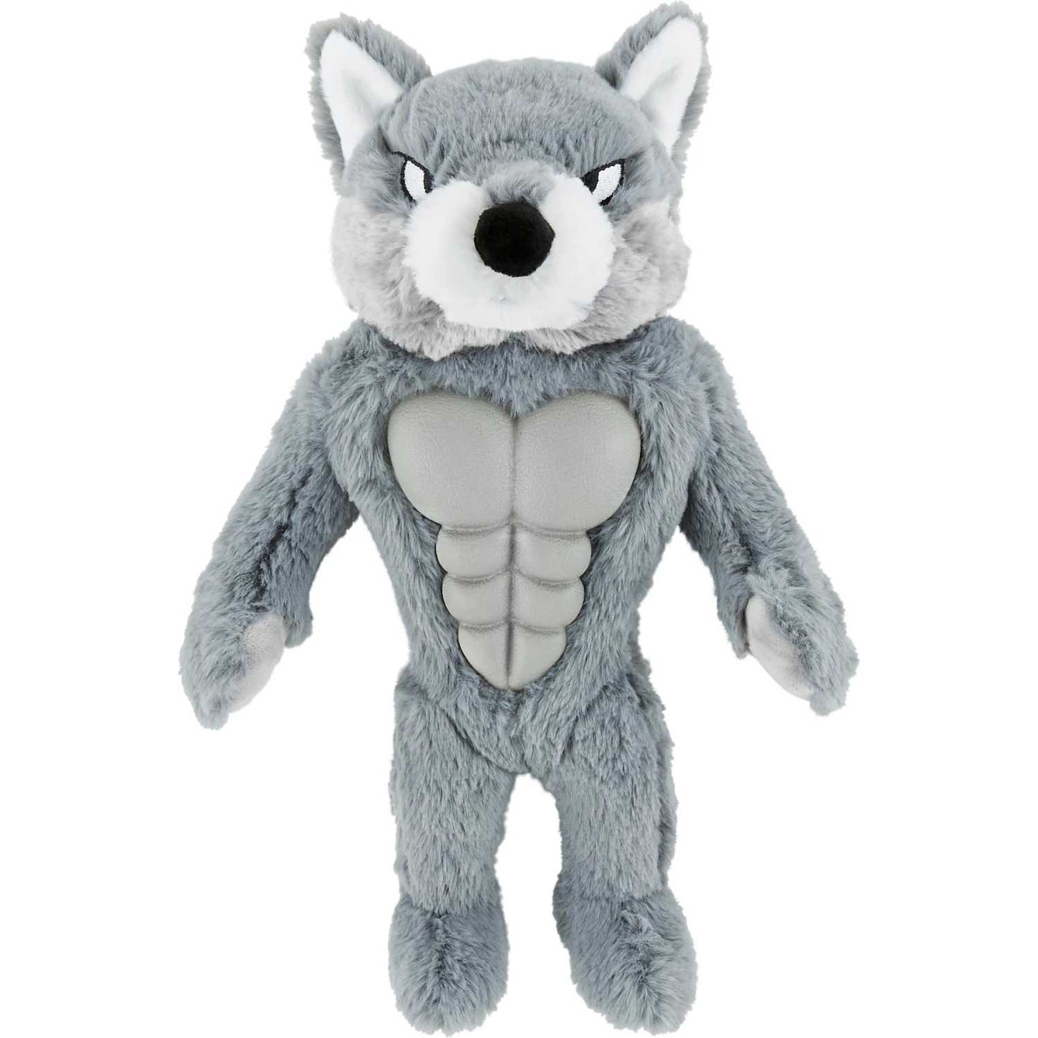 Frisco Wolf Muscle Plush Squeaky Dog Toy 3 Frisco Wolf Muscle Plush Squeaky Dog Toy