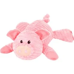 New Arrival 1 Frisco Corduroy Plush Squeaking Pig Dog Toy