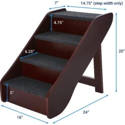 Frisco Deluxe Foldable Wooden Carpeted Cat & Dog Stairs -Dog Supplies Store 156781 PT3. AC SS1800 V1569621868