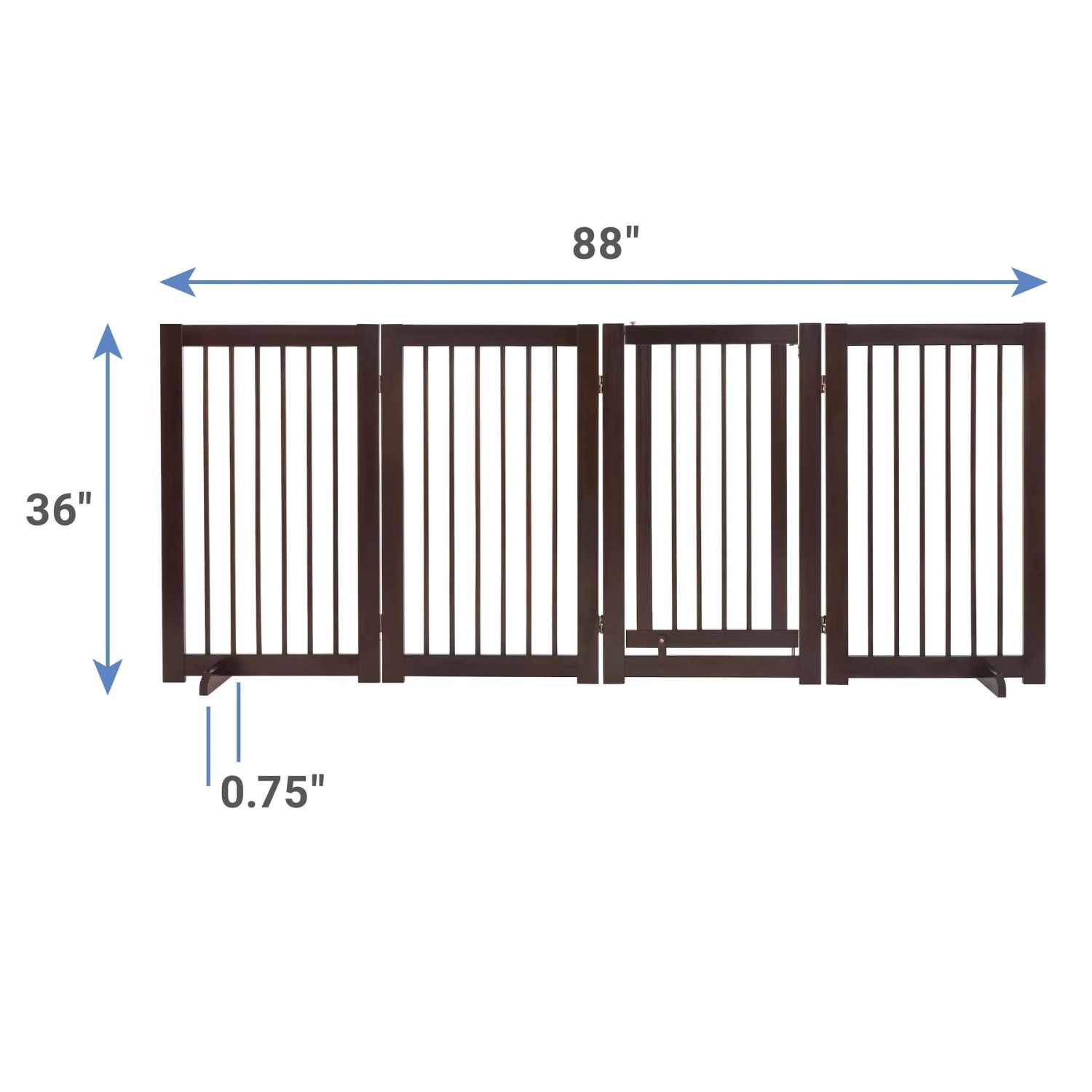 Frisco Deluxe Configurable 4-Panel Wood Dog Gate 4 Frisco Deluxe Configurable 4-Panel Wood Dog Gate - Image 2