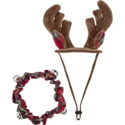 Frisco Holiday Antler Headband & Bell Collar Dog & Cat Costume -Dog Supplies Store 160658 PT3. AC SS1800 V1568818030