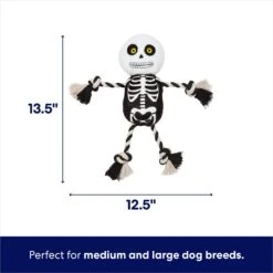 Frisco Halloween Skeleton Plush With Rope Squeaky Dog Toy -Dog Supplies Store 161358 PT1. AC SS1800 V1689873000