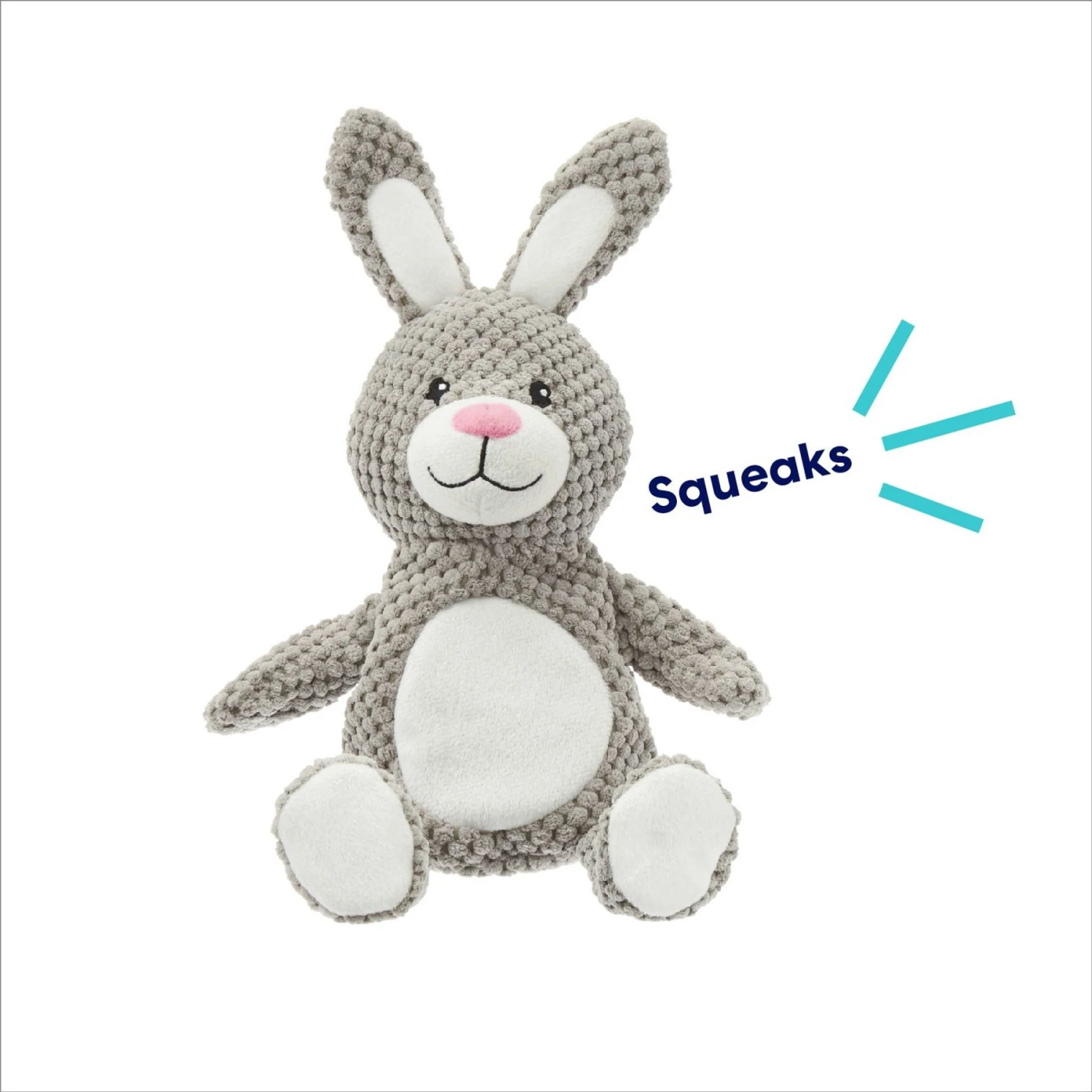 Frisco Bunny Textured Plush Squeaky Dog Toy 5 Frisco Bunny Textured Plush Squeaky Dog Toy - Image 3