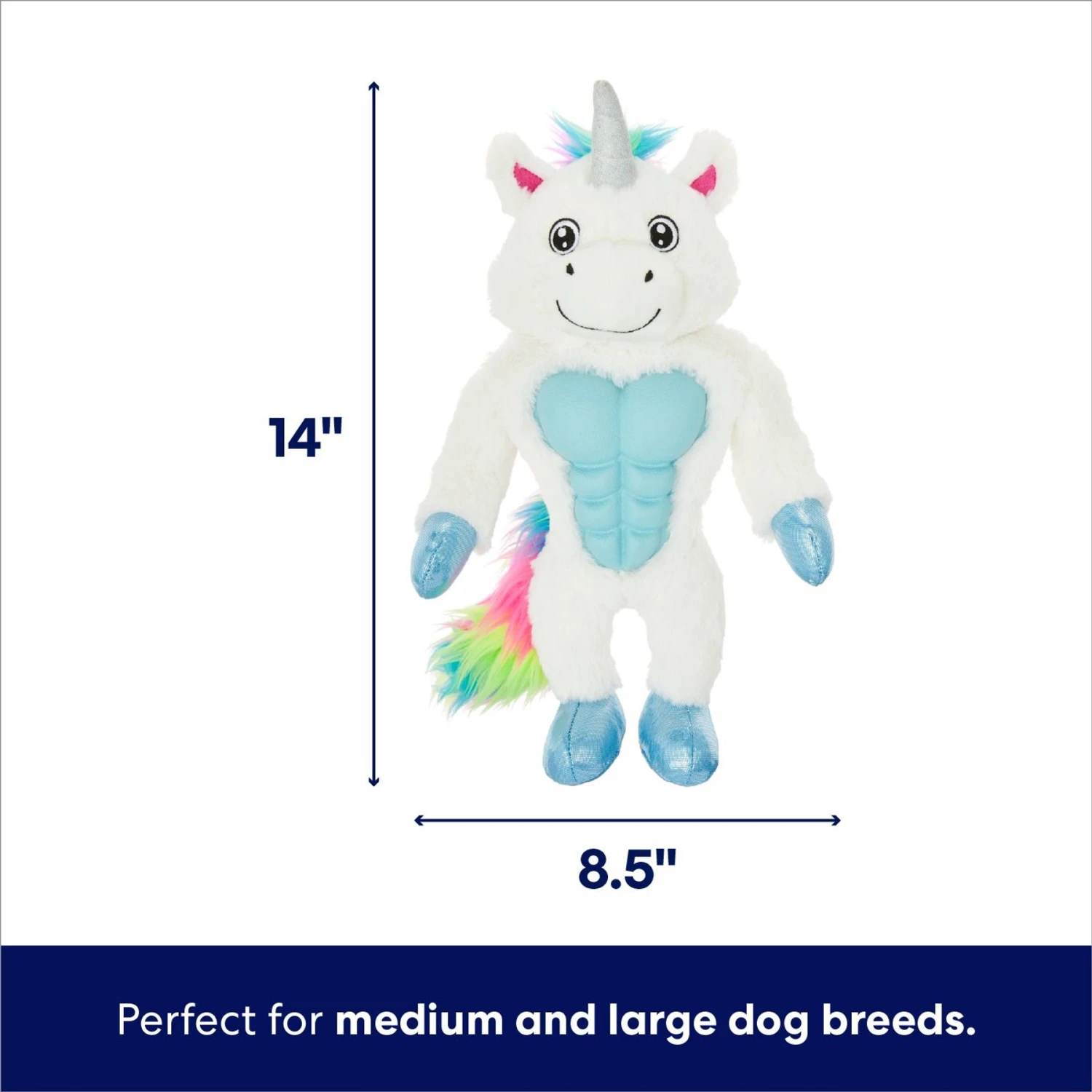Frisco Unicorn Muscle Plush Squeaky Dog Toy 4 Frisco Unicorn Muscle Plush Squeaky Dog Toy - Image 2