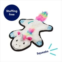 Frisco Unicorn Stuffing-Free Flat Plush Squeaky Dog Toy -Dog Supplies Store 174737 PT2. AC SS1800 V1695670697