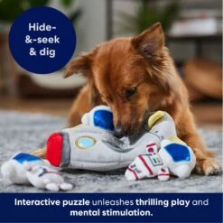 Frisco Rocket Ship Hide & Seek Puzzle Plush Squeaky Dog Toy -Dog Supplies Store 174753 PT4. AC SS1800 V1695670750