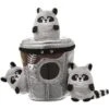 Frisco Trash Can & Raccoons Hide & Seek Puzzle Plush Squeaky Dog Toy -Dog Supplies Store 174757 Main. AC SS1800 V1572616728