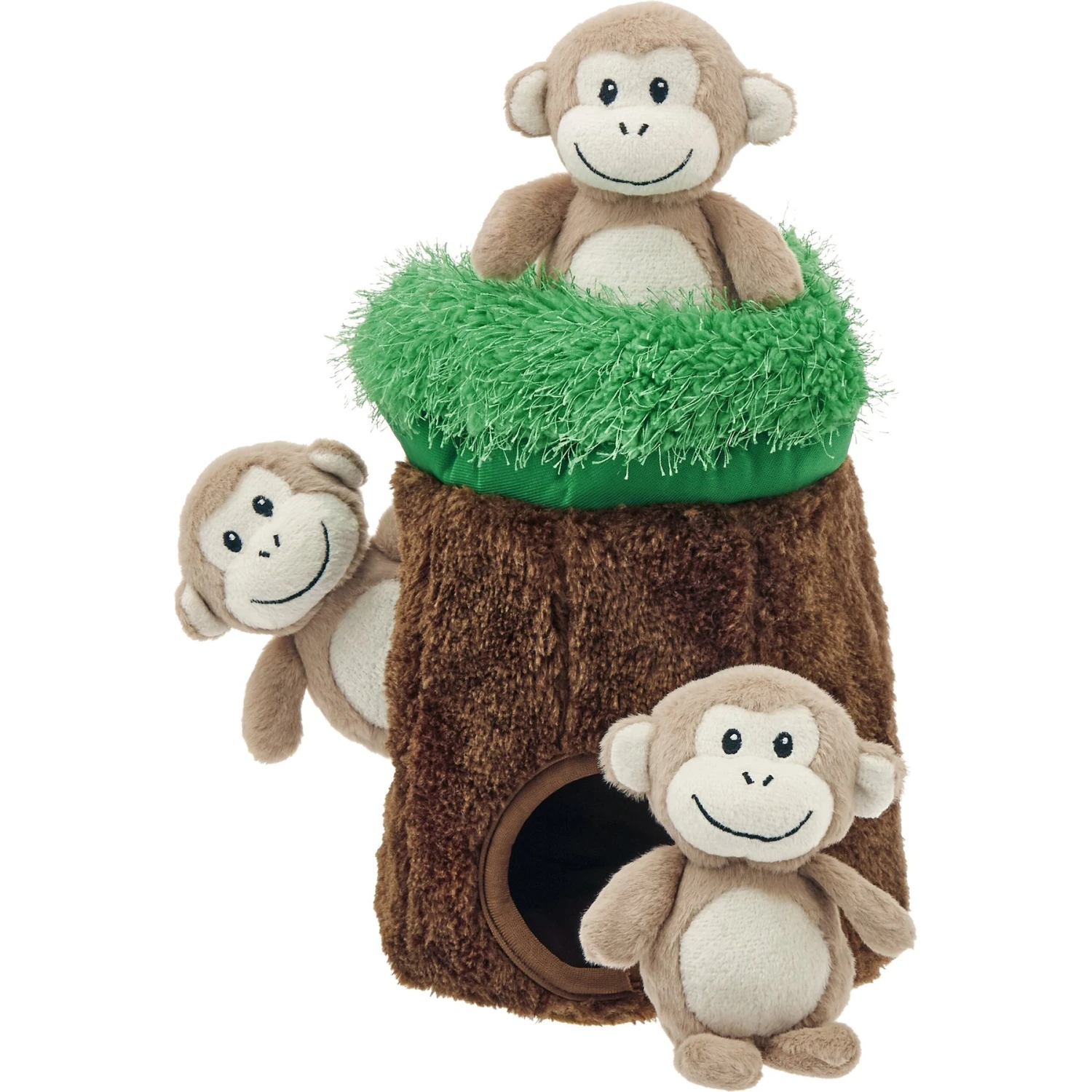 Frisco Monkeys In Tree Hide & Seek Puzzle Plush Squeaky Dog Toy 3 Frisco Monkeys In Tree Hide & Seek Puzzle Plush Squeaky Dog Toy