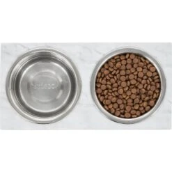 Frisco Marble Print Stainless Steel Double Elevated Dog Bowl -Dog Supplies Store 216017 PT4. AC SS1800 V1591020400