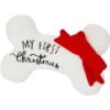 Frisco Holiday My First Christmas Bone Plush Squeaky Dog Toy -Dog Supplies Store 233166 MAIN. AC SS1800 V1694813841