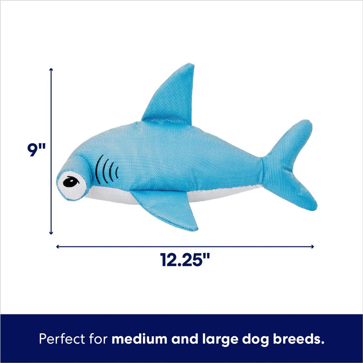 Frisco Hammerhead Shark Ballistic Nylon Plush Squeaky Dog Toy 4 Frisco Hammerhead Shark Ballistic Nylon Plush Squeaky Dog Toy - Image 2