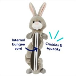 Frisco Bunny Bungee Plush Squeaky Dog Toy -Dog Supplies Store 233612 PT2. AC SS1800 V1691784247