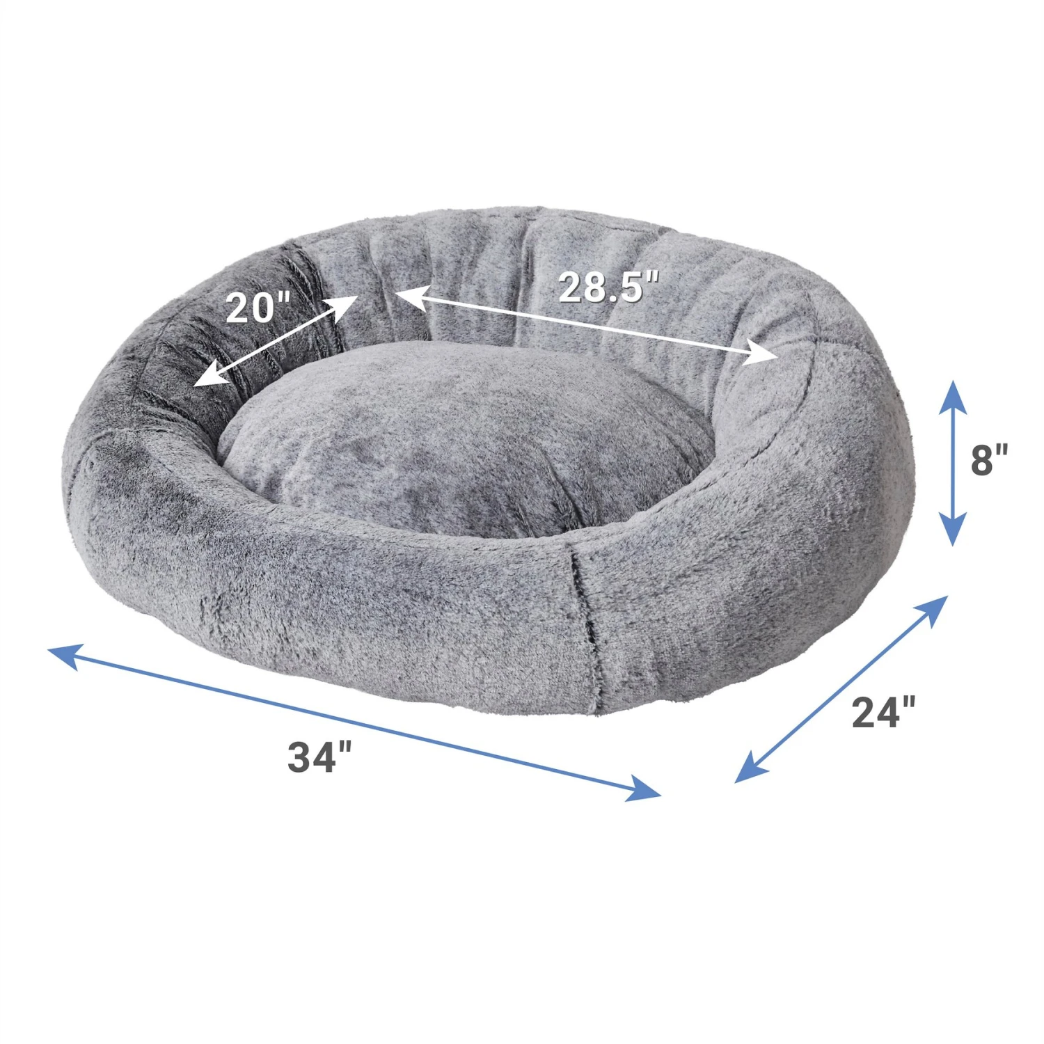 Frisco Plush Camel Back Donut Bolster Cat & Dog Bed 4 Frisco Plush Camel Back Donut Bolster Cat & Dog Bed - Image 2