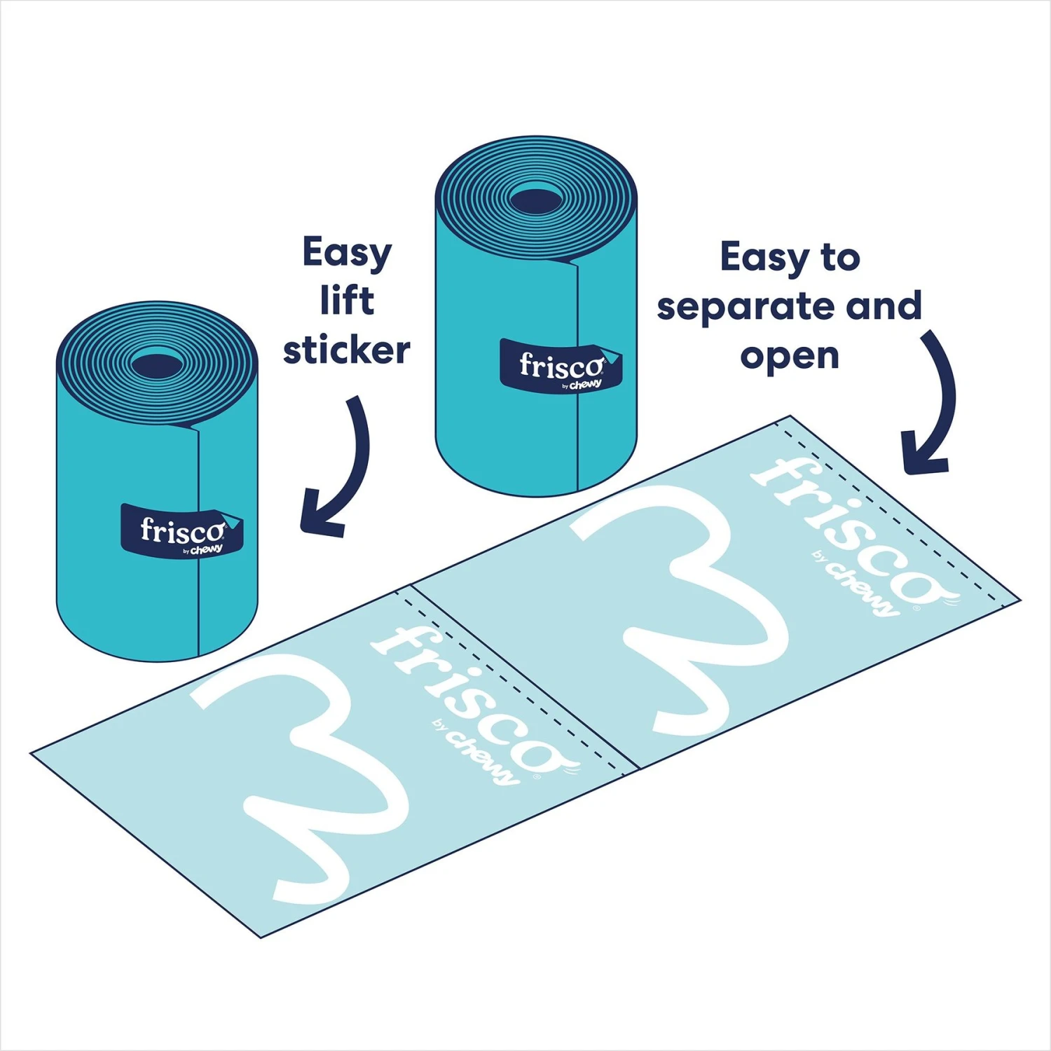 Frisco Beach Print Dog Poop Bags, 120 Count 4 Frisco Beach Print Dog Poop Bags, 120 Count - Image 2