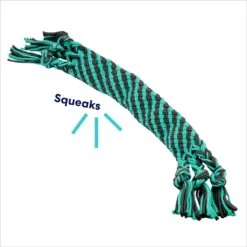 Frisco Flat Teal & Gray Braided Rope Squeaky Fetch Dog Toy 9 Frisco Flat Teal & Gray Braided Rope Squeaky Fetch Dog Toy -Dog Supplies Store 242127 PT2. AC SS1800 V1695748438