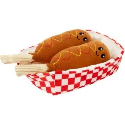 Frisco Corndog Interactive Plush Squeaky Dog Toy