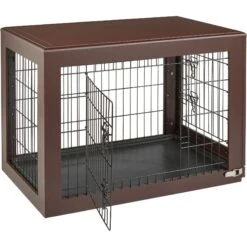Frisco Double Door Furniture Style Dog Crate, Brown -Dog Supplies Store 253033 PT5. AC SS1800 V1617037698