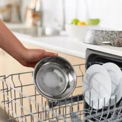 Frisco Black Marble Design Stainless Steel Dog & Cat Bowl -Dog Supplies Store 253048 PT7. AC SS1800 V1616526752