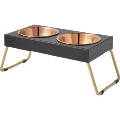 Frisco Copper Stainless Steel Elevated Foldable Double Dog & Cat Bowls -Dog Supplies Store 253060 PT6. AC SS1800 V1616595426