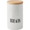 Frisco Ceramic Treat Jar With Wood Lid -Dog Supplies Store 256050 MAIN. AC SS1800 V1615313783