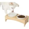 Frisco Ceramic Dog & Cat Double Diner With Elevated Wood Stand -Dog Supplies Store 256052 MAIN. AC SS1800 V1616074701