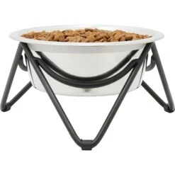 Frisco Triangle Iron Non-Skid Elevated Dog & Cat Bowl -Dog Supplies Store 257155 PT2. AC SS1800 V1615312981