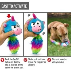 Hyper Pet Doggie Pal Unicorn Squeaky Interactive Plush Dog Toy -Dog Supplies Store 258938 PT4. AC SS1800 V1605920843