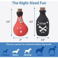 Frisco Magic Potions Latex Squeaky Dog Toy, 2 Count -Dog Supplies Store 265632 PT1. AC SS1800 V1623351742