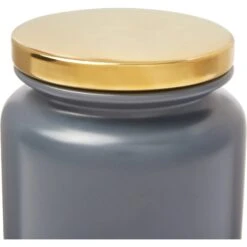 Frisco Modern Gold Rim Ceramic Treat Jar -Dog Supplies Store 270190 PT5. AC SS1800 V1627669956