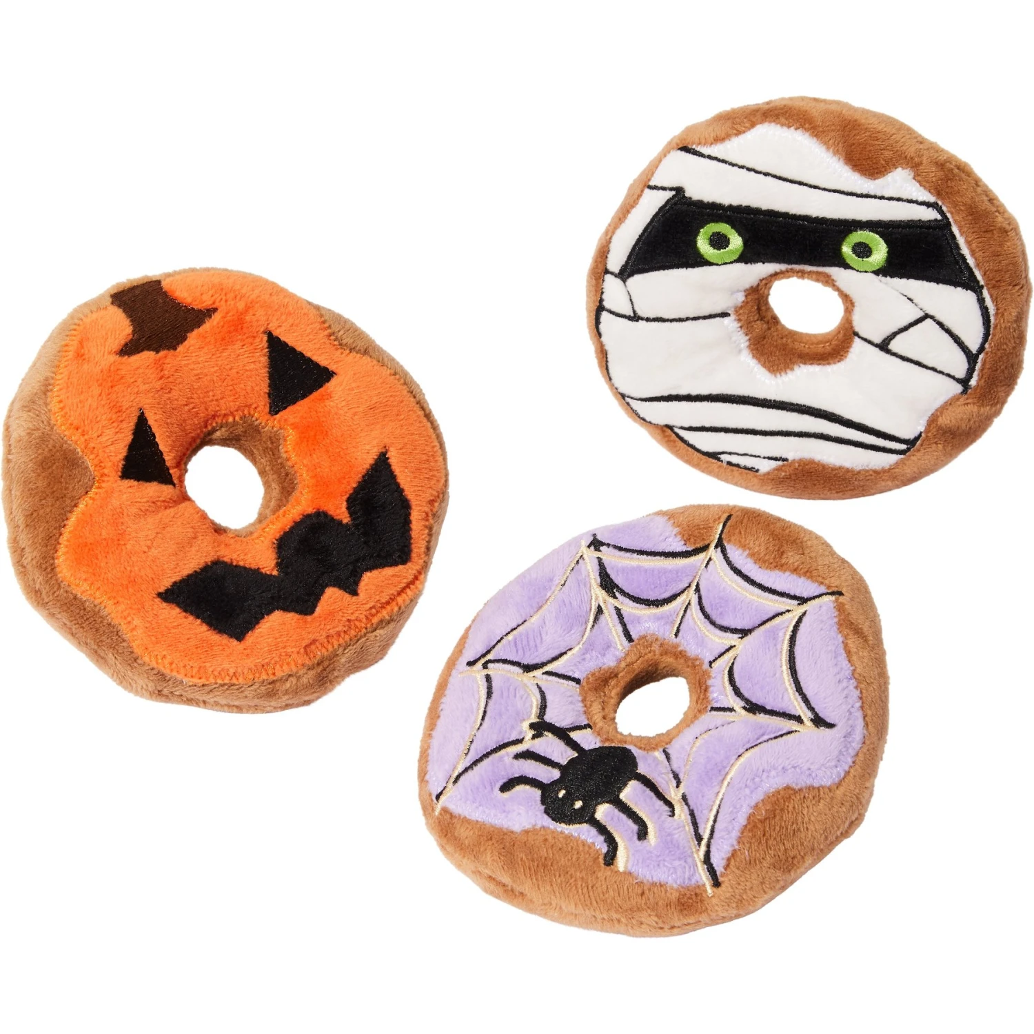 Frisco Halloween Donuts Plush Squeaky Dog Toy 2 Frisco Halloween Donuts Plush Squeaky Dog Toy
