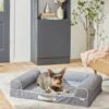 Frisco Chambray Orthopedic Sofa Bolster Dog Bed W/Removable Cover -Dog Supplies Store 270907 MAIN. AC SS1800 V1626881662