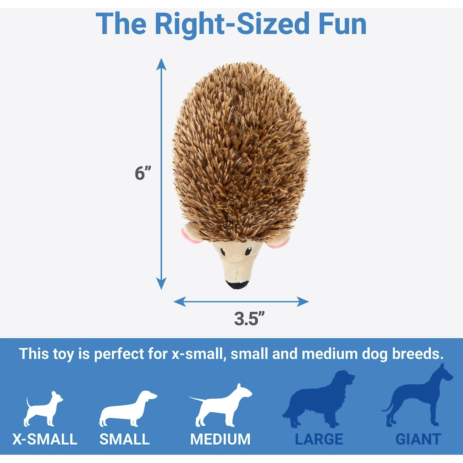 Frisco Camping Hedgehog Plush Squeaky Dog Toy 4 Frisco Camping Hedgehog Plush Squeaky Dog Toy - Image 2