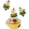 Frisco Holiday Bee Merry Hide & Seek Puzzle Plush Squeaky Dog Toy -Dog Supplies Store 287099 MAIN. AC SS1800 V1694813159
