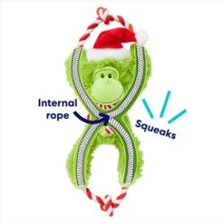 Frisco Holiday Monkey Plush With Rope Squeaky Dog Toy -Dog Supplies Store 287115 PT2. AC SS1800 V1695044339