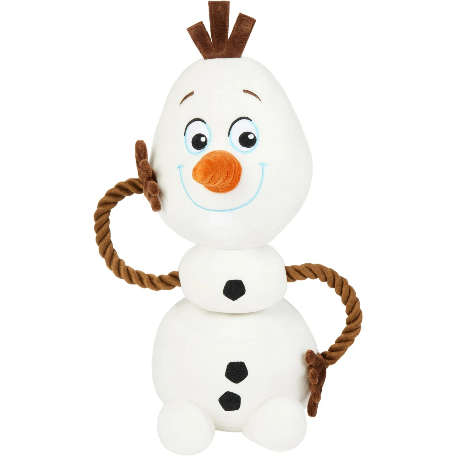 Disney Frozen's Olaf Plush With Rope Squeaky Dog Toy 3 Disney Frozen's Olaf Plush With Rope Squeaky Dog Toy