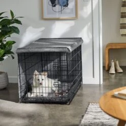 Frisco Faux Linen Dog Crate Cover 13 Frisco Faux Linen Dog Crate Cover -Dog Supplies Store 289630 PT5. AC SS1800 V1644249178
