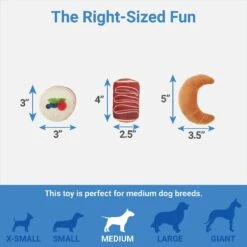 Frisco Brunch Pastry Plate Plush Squeaky Dog Toy 8 Frisco Brunch Pastry Plate Plush Squeaky Dog Toy -Dog Supplies Store 297262 PT2. AC SS1800 V1643916710