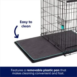Frisco Heavy Duty Enhanced Lock Sliding Double Door Fold & Carry Wire Dog Crate & Mat Kit -Dog Supplies Store 297461 PT4. AC SS1800 V1633115628