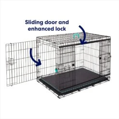 Frisco Heavy Duty Enhanced Lock Sliding Double Door Fold & Carry Wire Dog Crate & Mat Kit -Dog Supplies Store 297461 PT6. AC SS1800 V1633115281