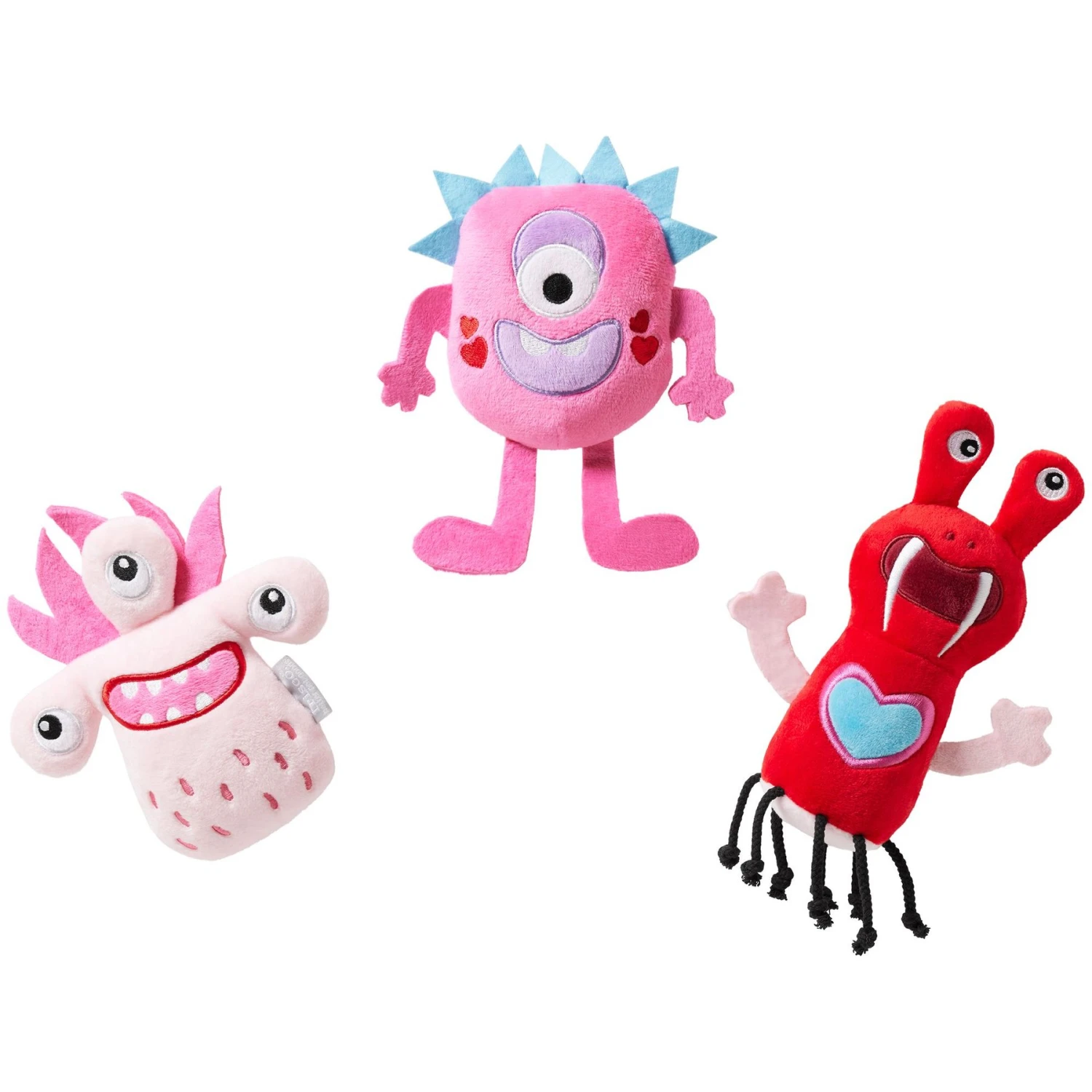Frisco Valentine Love Monsters Plush Squeaky Dog Toy 3 Frisco Valentine Love Monsters Plush Squeaky Dog Toy