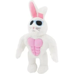 New Arrival 17 Frisco Easter Bunny Muscle Plush Squeaky Dog Toy