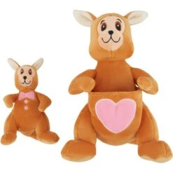 Frisco Valentine Kangaroo & Joey Plush Squeaky Dog Toy -Dog Supplies Store 312899 PT2. AC SS1800 V1641836533