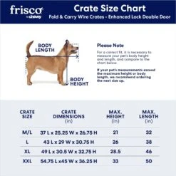Frisco XX-Large Heavy Duty Enhanced Lock Double Door Wire Dog Crate, Fold & Carry Wire Dog Crate & Mat Kit, 54" -Dog Supplies Store 318116 PT2. AC SS1800 V1634322381