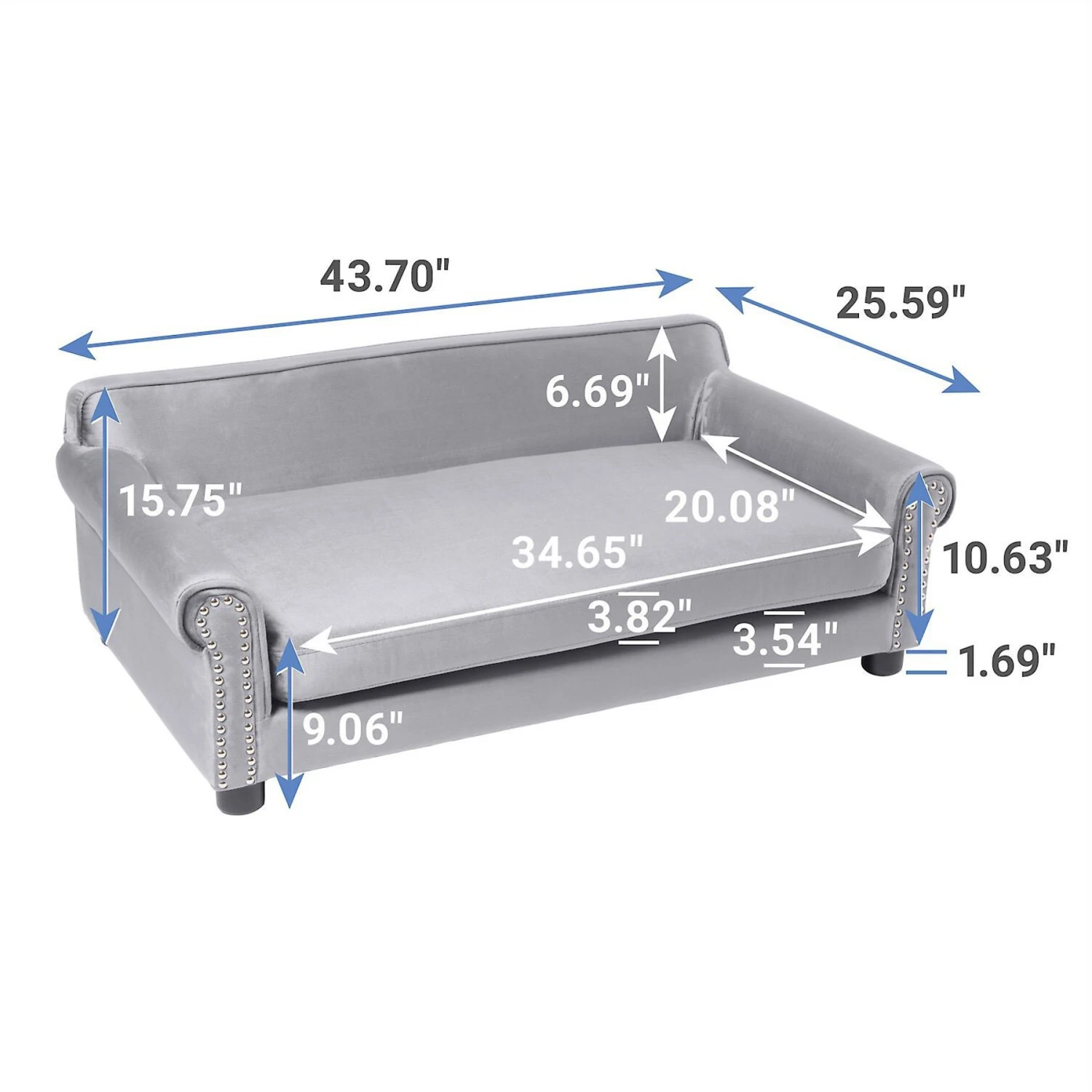 Frisco Sofa Pet Bed With Removable Cover & Frisco Eyelash Cat & Dog Blanket 5 Frisco Sofa Pet Bed With Removable Cover & Frisco Eyelash Cat & Dog Blanket - Image 3